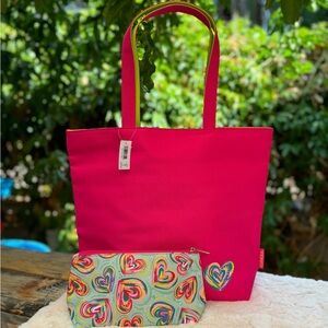 Clinique tote and cosmetic bag set.